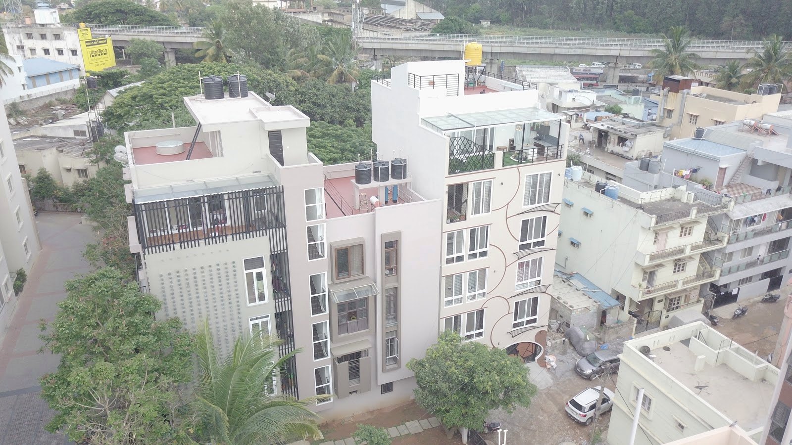 Infinity — aerial view of the building